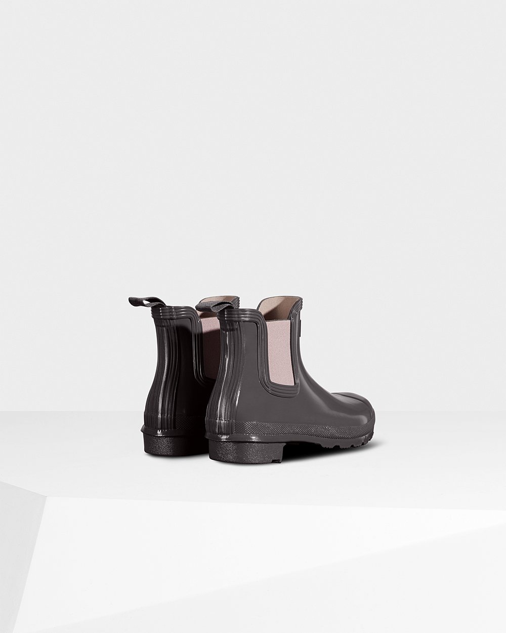 Botas Chelsea Hunter Feminina Cinzentas/Roxo - Original Gloss - 98RMJGTWA